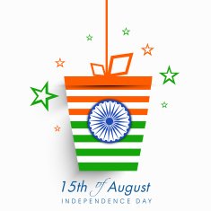 Beautiful hanging gift box in Indian National Flag colors