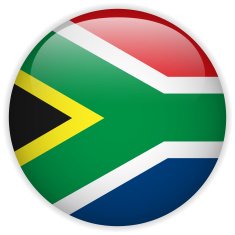 South Africa Flag Glossy Button N6