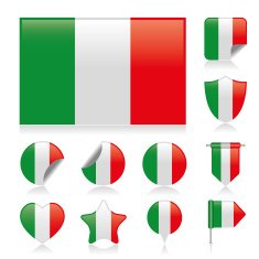 Italy flag set N2