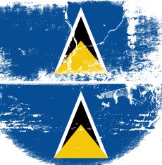 Saint Lucia grunge flag N4