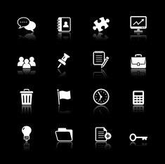 White Icons Set N16