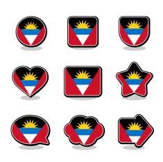 ANTIGUA AND BARBUDA FLAG ICON SET