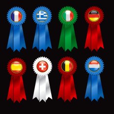 World Flag Award Ribbons Europe