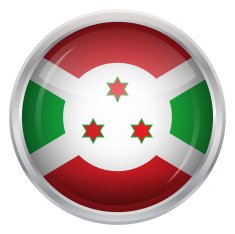 Glossy Button - Flag of Burundi N4