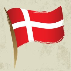 Brushstroke Denmark Flag