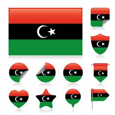Libya flag set