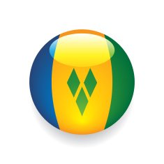 World Flag Button Saint Vincent and the Grenadines