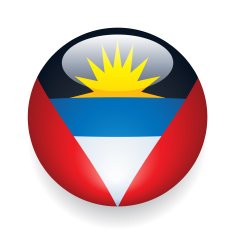 World Flag Button Antigua and Barbuda