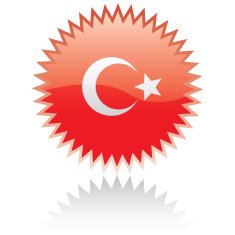 Sticker with Turkish flag