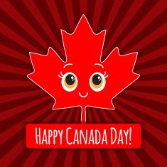 Happy Canada Day card Vector N4