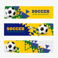 football banners set