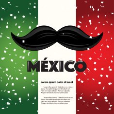 Mexican Mustache Copy Space N4