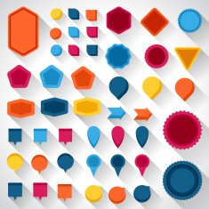 Set of flat design elements markers and tags