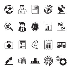football soccer club business icons
