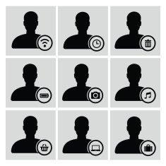 User icons vector