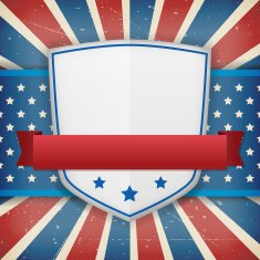 Vintage vector american independence shield poster
