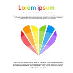 Rainbow Heart Logo Colorful Icon Vector N2