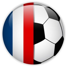 France Flag with Soccer Ball Background N3