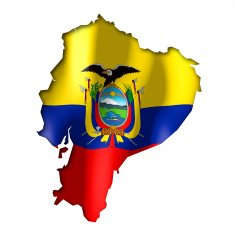 Equador - map and flag clip-art