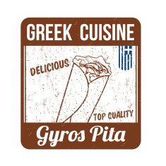 Gyros pita stamp