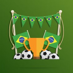 brazil football decoration
