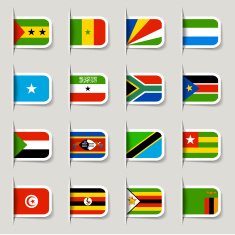 Label - African Flags N4