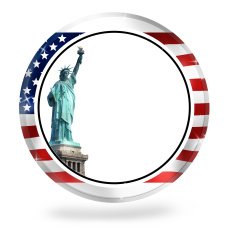 Staute of Liberty USA Round N2