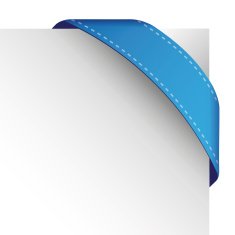 Vector corner ribbon blue N3