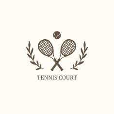 Vector illustration with sports objects for tennis N5