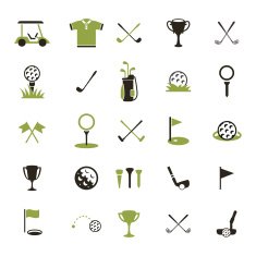 Vector Illustration with black & green pictograph