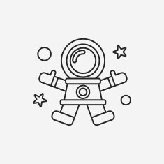 Space Astronaut line icon N24