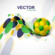 Beautiful Brazil colors concept shiny soccer ball