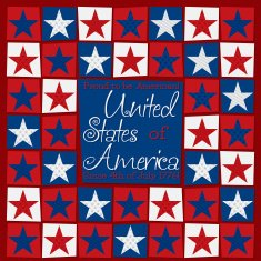 Mosaic funky Independence Day card in vector format N11