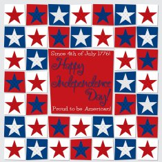 Mosaic funky Independence Day card in vector format N12