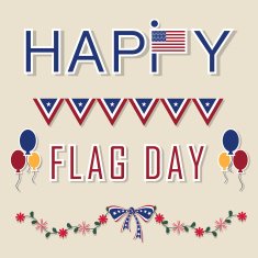 US Flag day background illustration