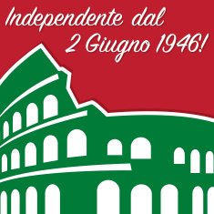 Italian Republic Day card in vector format N17
