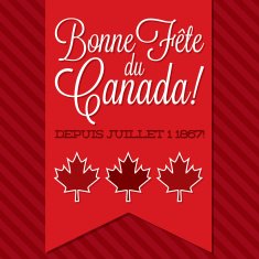 Canada Day sash card in vector format N5
