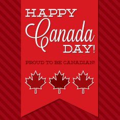 Canada Day sash card in vector format N6