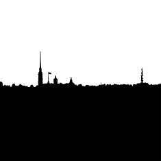 Vector Silhouette of City Buildings Saint-Petersburg
