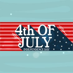 Poster or banner for American Independence Day celebration
