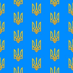 Ukranian trident seamless pattern