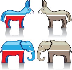 Donkey and Elephant Political Parties