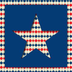 Creative star for American Independence Day celebration