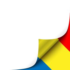 Curled up Paper Corner on Chad Flag Background Vector Illustration