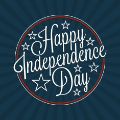 Happy independence day lettering
