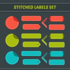 stitched labels set