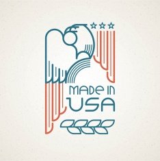 Made in the USA Symbol with American flag and eagle N7