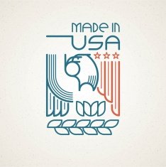 Made in the USA Symbol with American flag and eagle N8