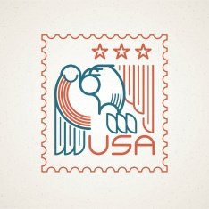 Made in the USA Symbol with American flag and eagle N9