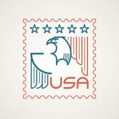 Made in the USA Symbol with American flag and eagle N13